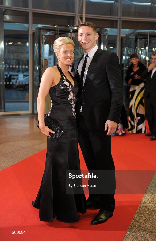 21 October 2011; Dublin footballer Paul Flynn with Fiona Hudson, in attendance at the GAA GPA All-Star Awards 2011 sponsored by Opel. National Convention Centre, Dublin. Picture credit: Brendan Moran / SPORTSFILE