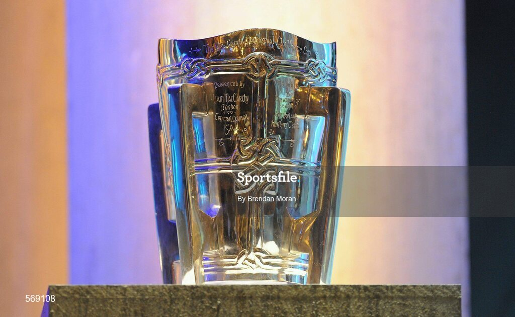 21 October 2011; A general view of the Liam MacCarthy Cup at the GAA GPA All-Star Awards 2011 sponsored by Opel. National Convention Centre, Dublin. Picture credit: Brendan Moran / SPORTSFILE