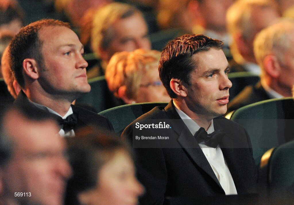 21 October 2011; Footballers Colm McFadden, Donegal and Marc O Sé, Kerry, in attendance at the GAA GPA All-Star Awards 2011 sponsored by Opel. National Convention Centre, Dublin. Picture credit: Brendan Moran / SPORTSFILE