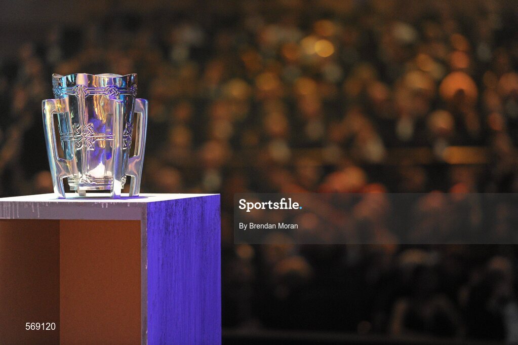 21 October 2011; A general view of the Liam MacCarthy Cup at the GAA GPA All-Star Awards 2011 sponsored by Opel. National Convention Centre, Dublin. Picture credit: Brendan Moran / SPORTSFILE