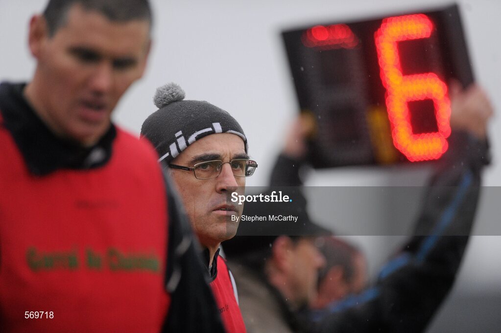 23 October 2011; Garrycastle manager Anthony Cunninham. Westmeath County Senior Football Championship Final, Garrycastle v Mullingar Shamrocks, Cusack Park, Mullingar, Co. Westmeath. Picture credit: Stephen McCarthy / SPORTSFILE