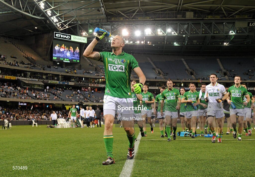 28 October 2011; Ireland's Kieran Donaghy makes his way to the dressing room at half time. International Rules 1st Test, Australia v Ireland, Etihad Stadium, Melbourne, Australia. Picture credit: Ray McManus / SPORTSFILE