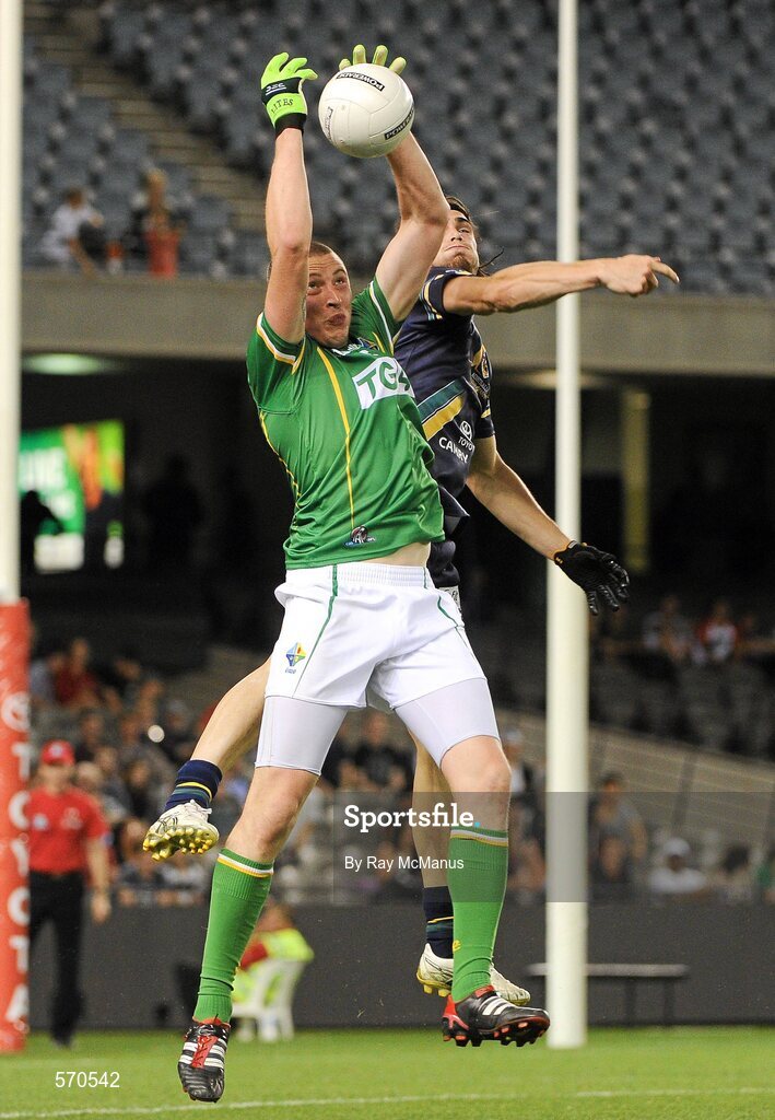28 October 2011; Kieran Donaghy, Ireland, in action against Easton Wood, Australia. International Rules 1st Test, Australia v Ireland, Etihad Stadium, Melbourne, Australia. Picture credit: Ray McManus / SPORTSFILE