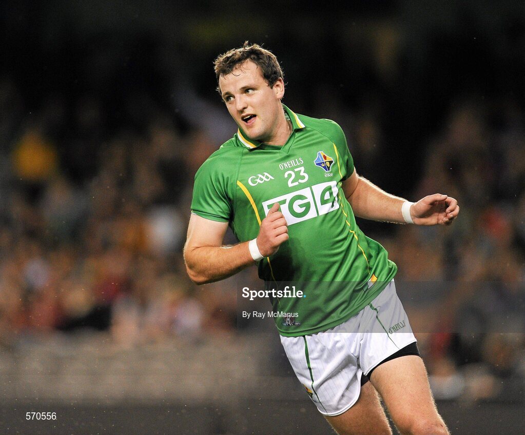 28 October 2011; Michael Murphy celebrates after scoring a goal for Ireland. International Rules 1st Test, Australia v Ireland, Etihad Stadium, Melbourne, Australia. Picture credit: Ray McManus / SPORTSFILE