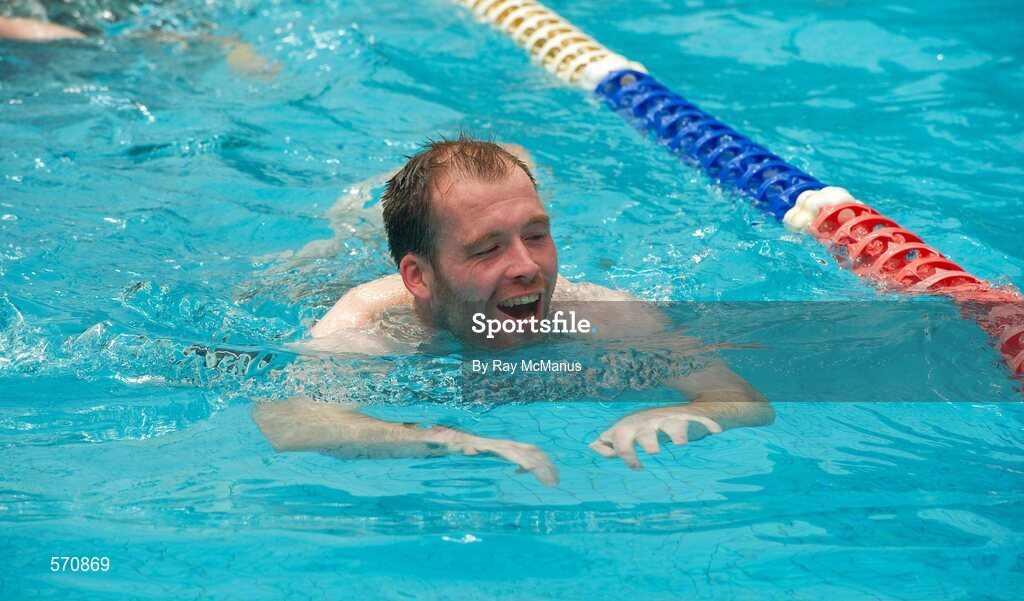 30 October 2011; Vice-captain Ciaran McKeever enjoys a swim as members of the Ireland International Rules Series 2011 team visit St Kilda Sea baths, St Kilda, Melbourne Bay, Australia. Picture credit: Ray McManus / SPORTSFILE