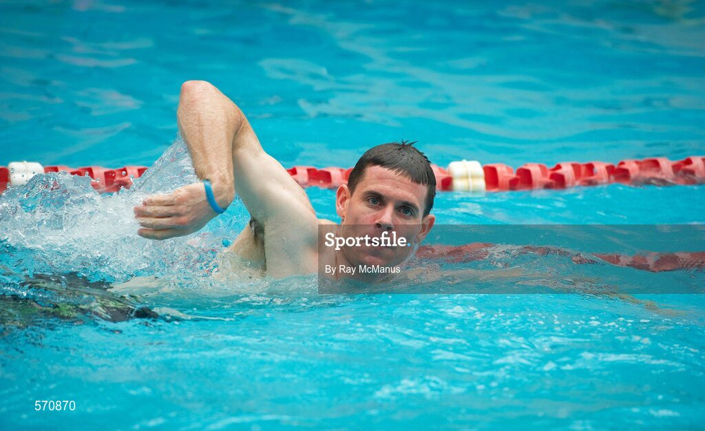 30 October 2011; Ireland captain Stephen Cluxton enjoys a swim as members of the Ireland International Rules Series 2011 team visit St Kilda Sea baths, St Kilda, Melbourne Bay, Australia. Picture credit: Ray McManus / SPORTSFILE