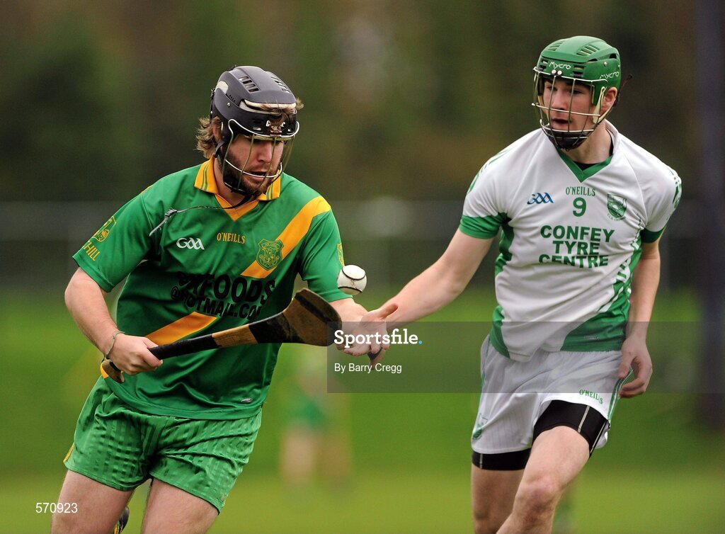 30 October 2011; Ross Murphy, Kill, in action against Gary Savage, Confey. Intermediate B Championship Final, Kill v Confey, Naas GAA Ground, Co. Kildare. Picture credit: Barry Cregg / SPORTSFILE