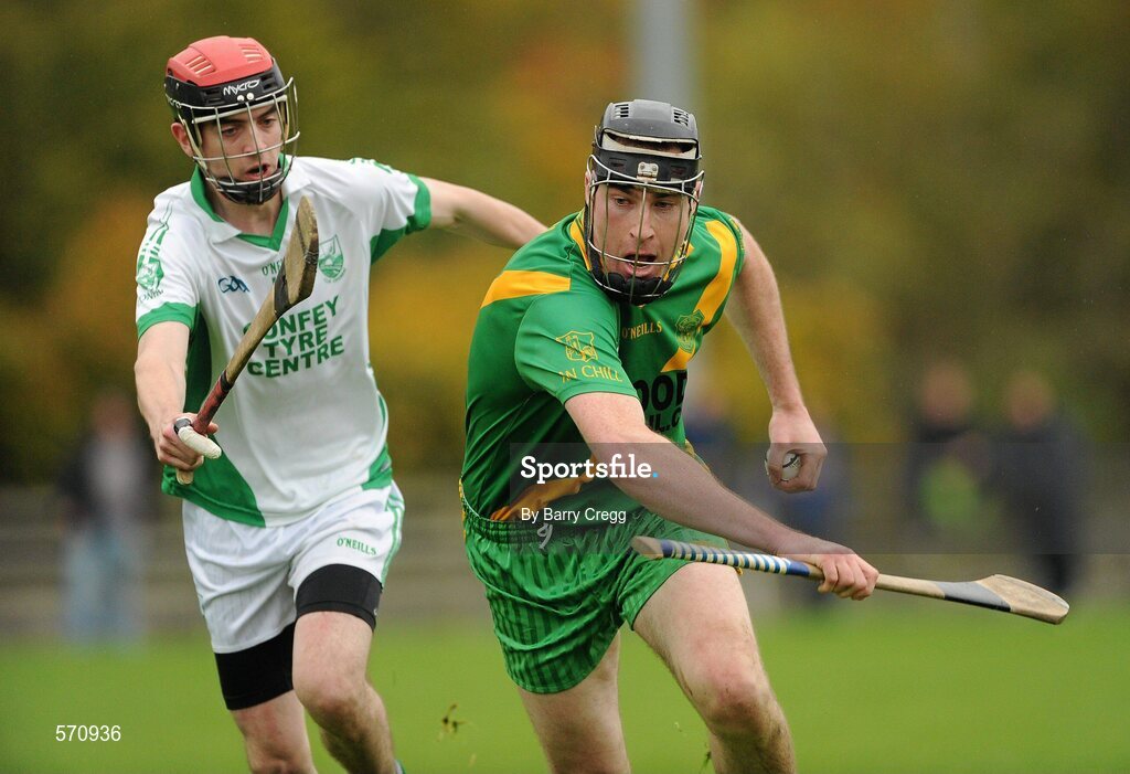 30 October 2011; Paul Condon, Kill, in action against Ger Hickey, Confey. Intermediate B Championship Final, Kill v Confey, Naas GAA Ground, Co. Kildare. Picture credit: Barry Cregg / SPORTSFILE