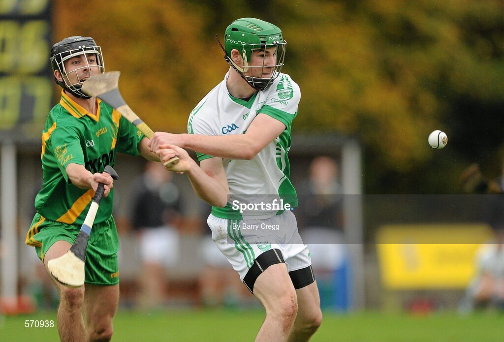 30 October 2011; Gary Savage, Confey, in action against Ronan Kelly, Kill. Intermediate B Championship Final, Kill v Confey, Naas GAA Ground, Co. Kildare. Picture credit: Barry Cregg / SPORTSFILE