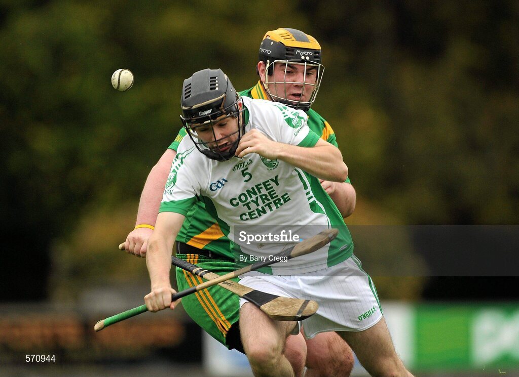 30 October 2011; Sean Leamy, Confey, in action against Ross Doyle, Kill. Intermediate B Championship Final, Kill v Confey, Naas GAA Ground, Co. Kildare. Picture credit: Barry Cregg / SPORTSFILE