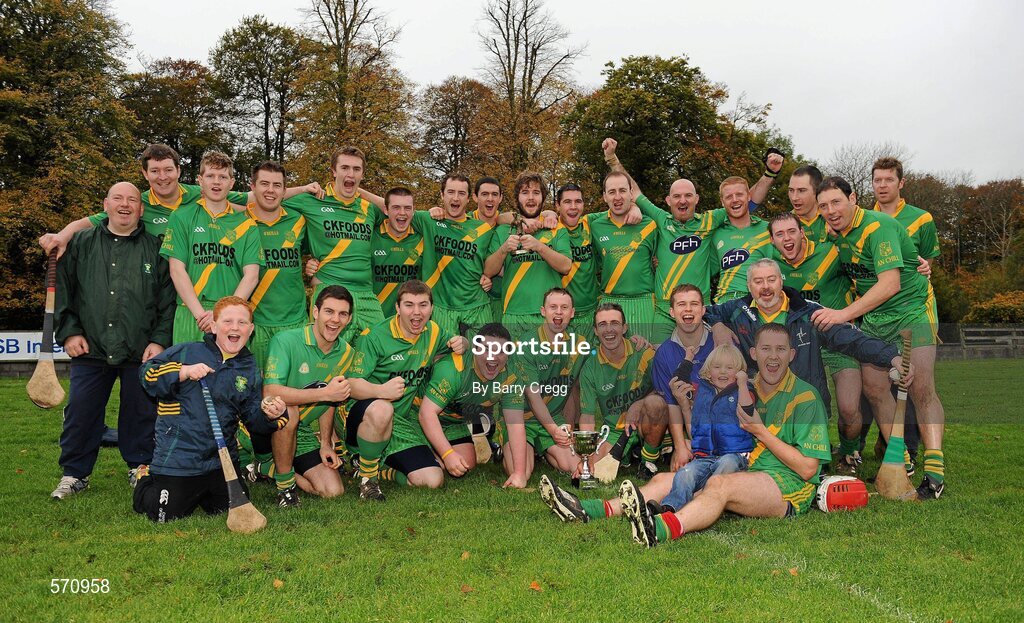 30 October 2011; The Kill team celebrate victory after the game. Intermediate B Championship Final, Kill v Confey, Naas GAA Ground, Co. Kildare. Picture credit: Barry Cregg / SPORTSFILE
