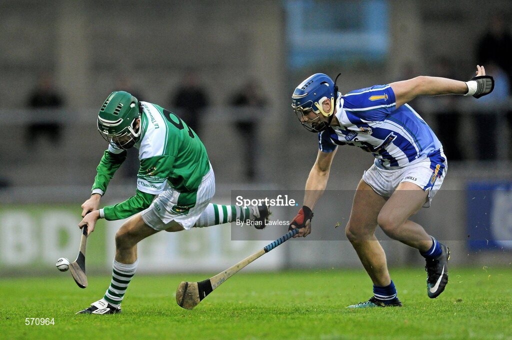 30 October 2011; Andrew Morris, O'Toole's, in action against Stephen Nolan, Ballyboden St. Enda's. Dublin County Senior Huling Championship Final, Ballyboden St Enda's v O'Toole's, Parnell Park, Dublin. Picture credit: Brian Lawless / SPORTSFILE