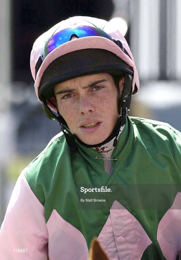 12 July 2003; Jockey Timmy Houlihan after the Irish Stallion Farms European Breeders Fund Fillies Handicap at the Curragh Racecourse, Co. Kildare. Picture credit; Matt Browne / SPORTSFILE