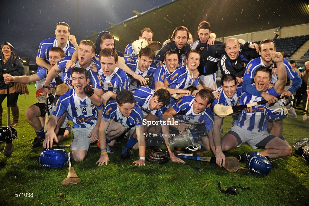 30 October 2011; The Ballyboden St Enda's team celebrate with the cup. Dublin County Senior Huling Championship Final, Ballyboden St Enda's v O'Toole's, Parnell Park, Dublin. Picture credit: Brian Lawless / SPORTSFILE