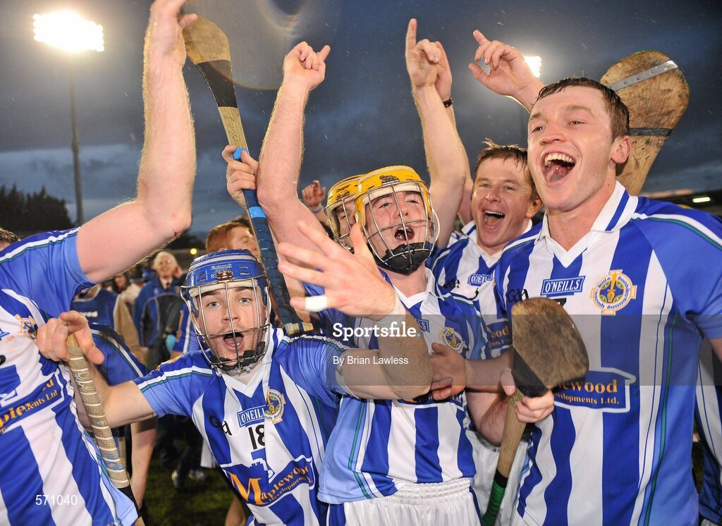 30 October 2011; Ballyboden St Enda's players celebrate after the match. Dublin County Senior Huling Championship Final, Ballyboden St Enda's v O'Toole's, Parnell Park, Dublin. Picture credit: Brian Lawless / SPORTSFILE