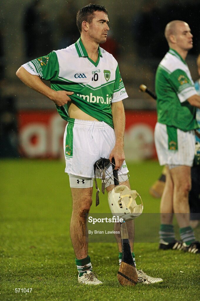 30 October 2011; A dejected Peadar Carton, O'Toole's, after the match. Dublin County Senior Huling Championship Final, Ballyboden St Enda's v O'Toole's, Parnell Park, Dublin. Picture credit: Conor O Beolain / SPORTSFILE