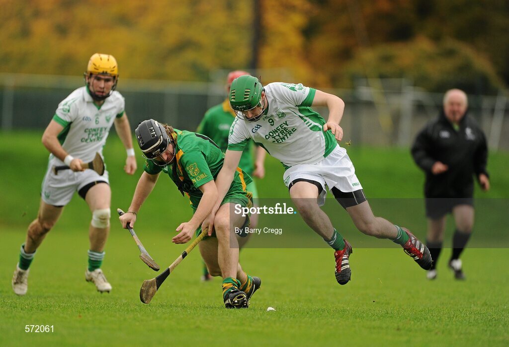 30 October 2011; Ross Murphy, Kill, in action against Gary Savage, Confey. Intermediate B Championship Final, Kill v Confey, Naas GAA Ground, Co. Kildare. Picture credit: Barry Cregg / SPORTSFILE