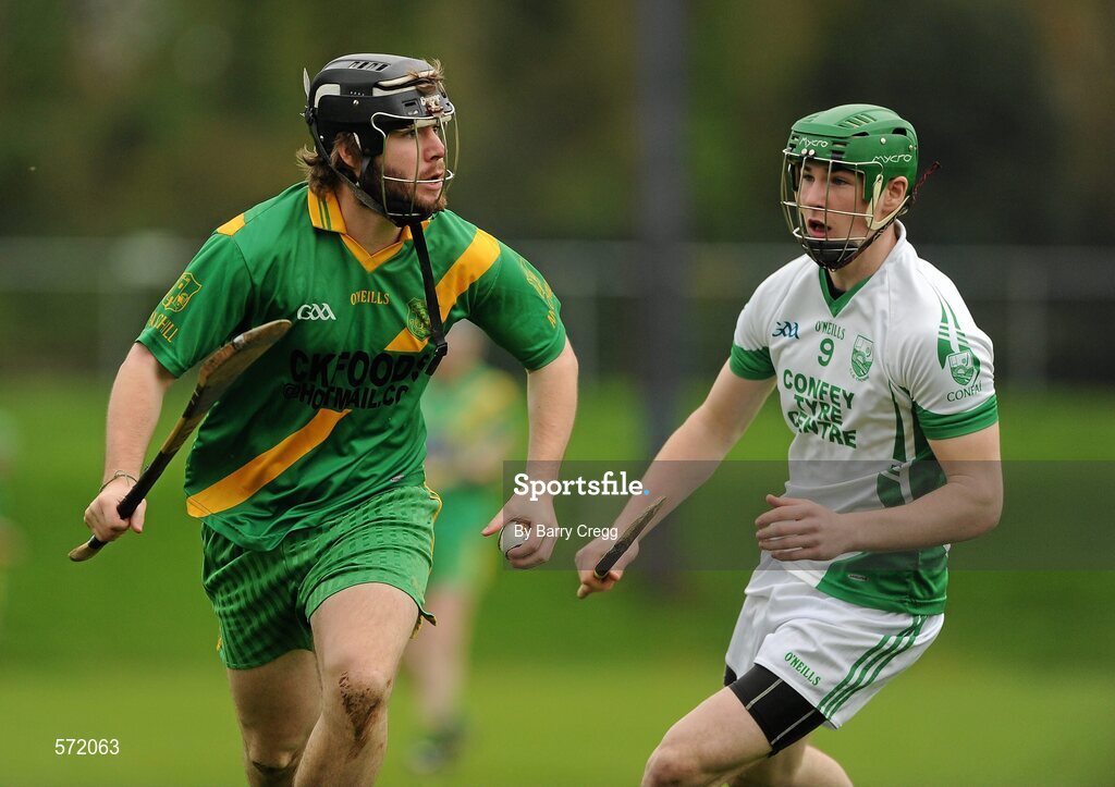 30 October 2011; Ross Murphy, Kill, in action against Gary Savage, Confey. Intermediate B Championship Final, Kill v Confey, Naas GAA Ground, Co. Kildare. Picture credit: Barry Cregg / SPORTSFILE