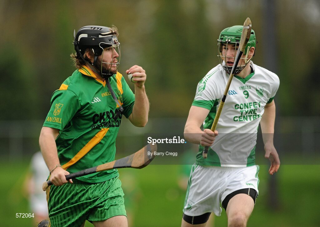 30 October 2011; Ross Murphy, Kill, in action against Gary Savage, Confey. Intermediate B Championship Final, Kill v Confey, Naas GAA Ground, Co. Kildare. Picture credit: Barry Cregg / SPORTSFILE