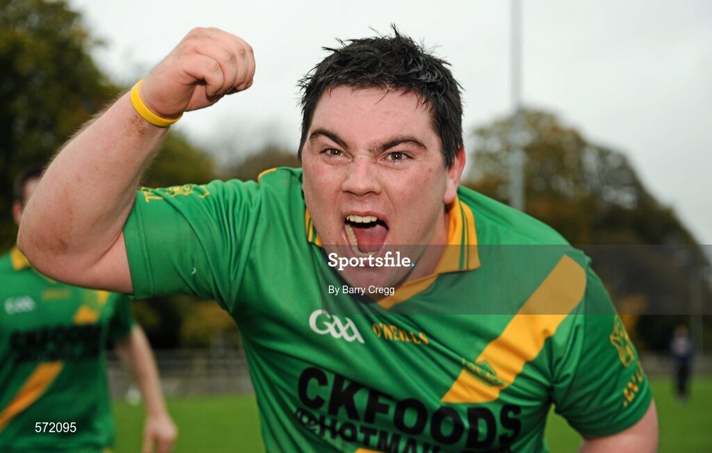 30 October 2011; Ross Doyle, Kill, celebrates his side's victory. Intermediate B Championship Final, Kill v Confey, Naas GAA Ground, Co. Kildare. Picture credit: Barry Cregg / SPORTSFILE