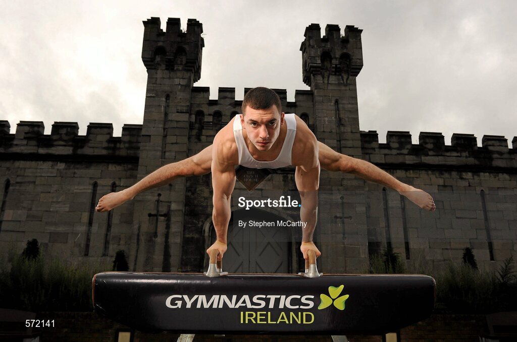 3 November 2011; At the re-launch of Gymnastics Ireland, is Irish Men's gymnastics star Luke Carson, who was in attendance to promote the sport and Gymnastics Ireland's brand transformation that included the launch of a new webstie, www.gymnasticsireland.com, Facebook Page, Gymnastics Ireland, and Twitter account @gymnasticsire. Dublin Castle, Dublin. Picture credit: Stephen McCarthy / SPORTSFILE