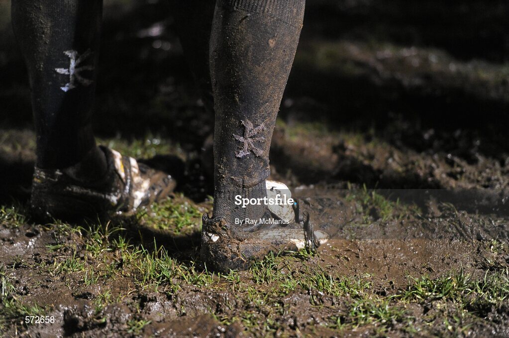 5 February 2011; A general view of the playing conditions during the game. Ulster Bank All-Ireland League Division 1A, Old Belvedere v Blackrock College RFC, Anglesea Road, Ballsbridge, Dublin. Picture credit: Ray McManus / SPORTSFILE