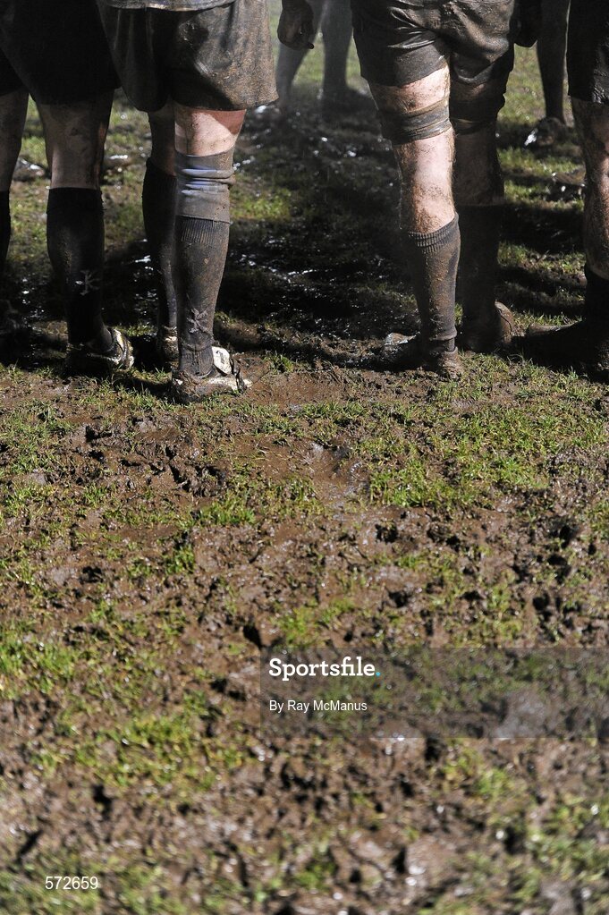 5 February 2011; A general view of the playing conditions during the game. Ulster Bank All-Ireland League Division 1A, Old Belvedere v Blackrock College RFC, Anglesea Road, Ballsbridge, Dublin. Picture credit: Ray McManus / SPORTSFILE