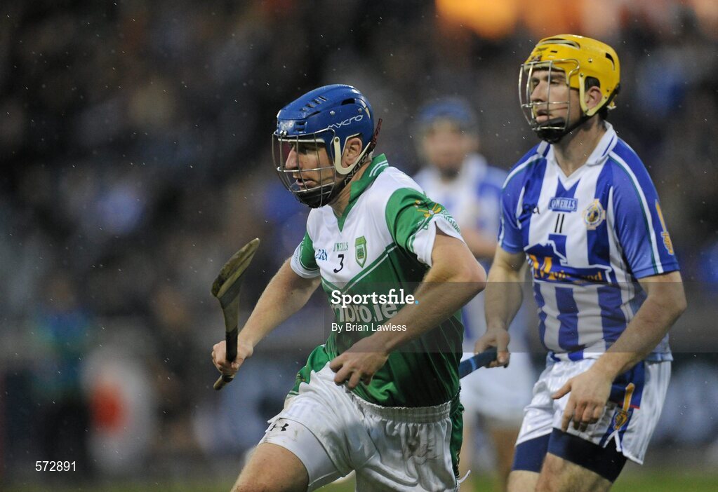30 October 2011; Michael Cunningham, O'Toole's, in action against Conor McCormack, Ballyboden St. Enda's. Dublin County Senior Huling Championship Final, Ballyboden St Enda's v O'Toole's, Parnell Park, Dublin. Picture credit: Brian Lawless / SPORTSFILE