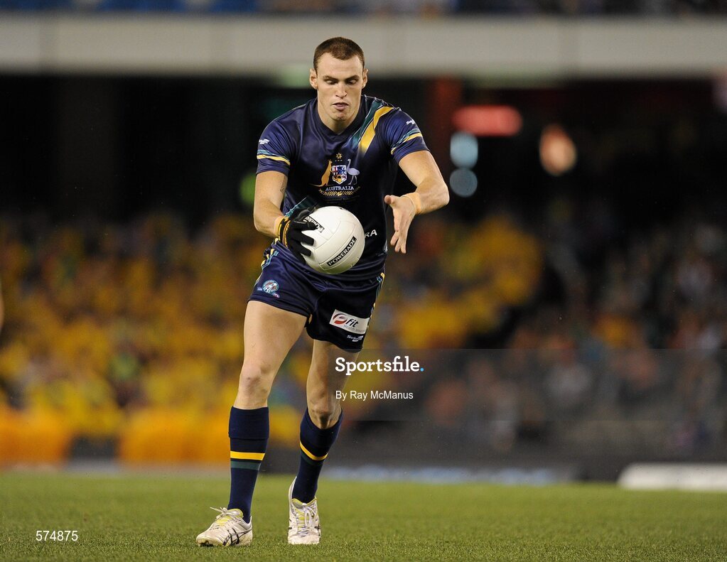 28 October 2011; Mitch Robinson, Ireland. International Rules 1st Test, Australia v Ireland, Etihad Stadium, Melbourne, Australia. Picture credit: Ray McManus / SPORTSFILE