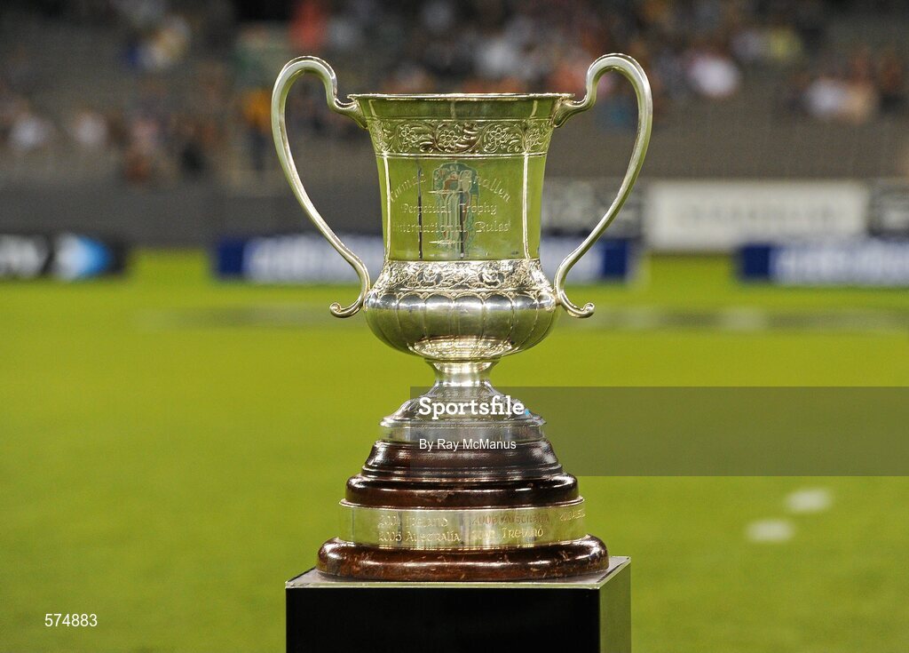 28 October 2011; The Cormac McAnallen Perpetual Trophy on display before the game. International Rules 1st Test, Australia v Ireland, Etihad Stadium, Melbourne, Australia. Picture credit: Ray McManus / SPORTSFILE