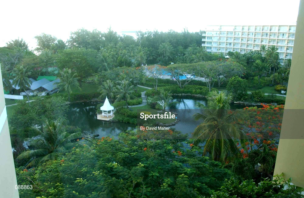 24 May 2002; A view of the Hyatt Hotel in Mutcho, Saipan, Northern Mariana Islands. Photo by David Maher/Sportsfile