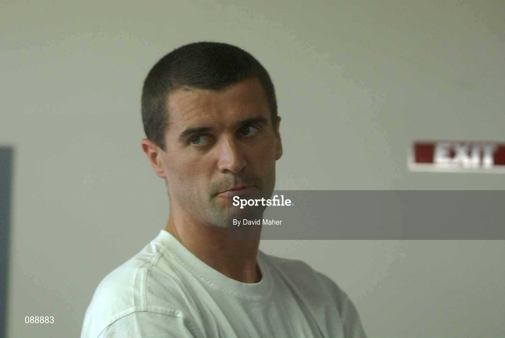 24 May 2002; Republic of Ireland captain Roy Keane departs from Saipan International Airport in Saipan, Northern Mariana Islands, after leaving a squad training camp ahead of the FIFA World Cup 2002 finals in Japan and South Korea. Photo by David Maher/Sportsfile