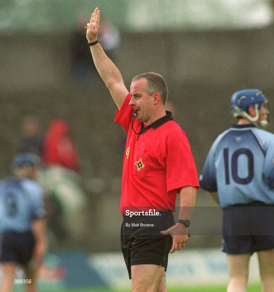 26 May 2002; Referee John Sexton during the Guinness Leinster Senior Hurling Championship Quarter-Final match between Dublin and Meath at O'Connor Park in Tullamore, Offaly. Photo by Matt Browne/Sportsfile