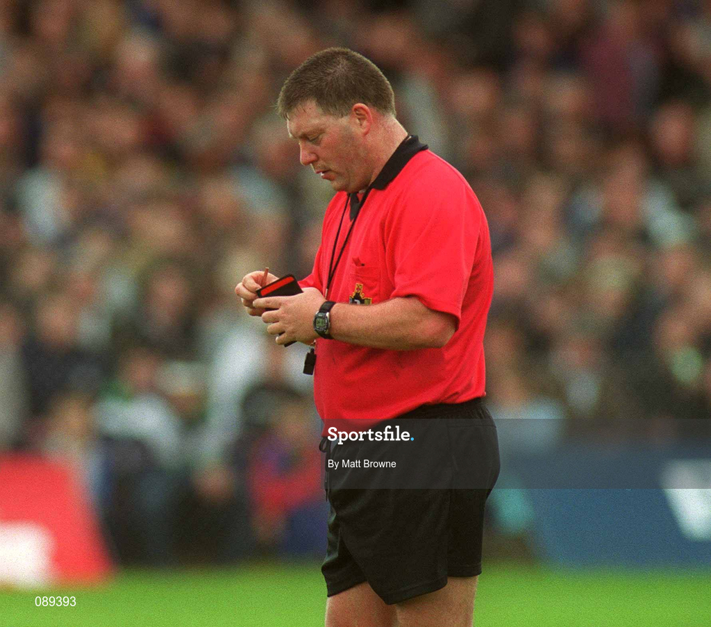 26 May 2002; Referee Michael Conway during the Bank of Ireland Leinster Senior Football Championship Quarter-Final match between Offaly and Laois at O'Connor Park in Tullamore, Offaly. Photo by Matt Browne/Sportsfile