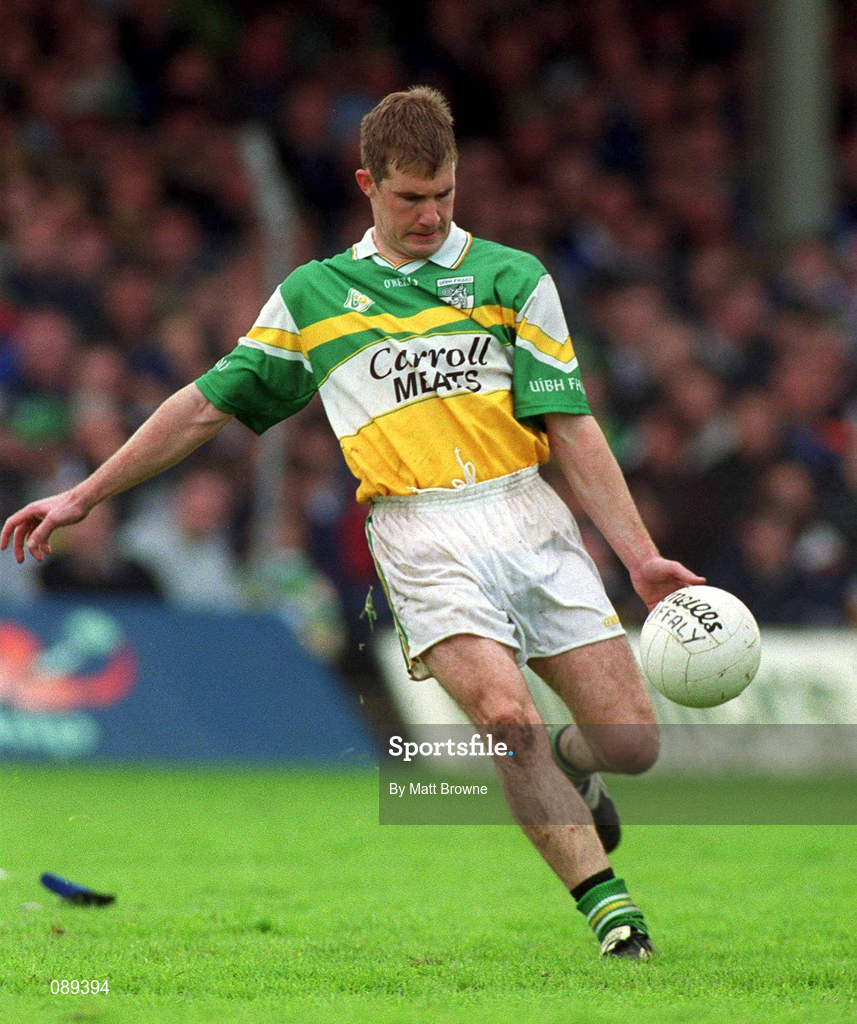 26 May 2002; Colm Quinn of Offaly during the Bank of Ireland Leinster Senior Football Championship Quarter-Final match between Offaly and Laois at O'Connor Park in Tullamore, Offaly. Photo by Matt Browne/Sportsfile