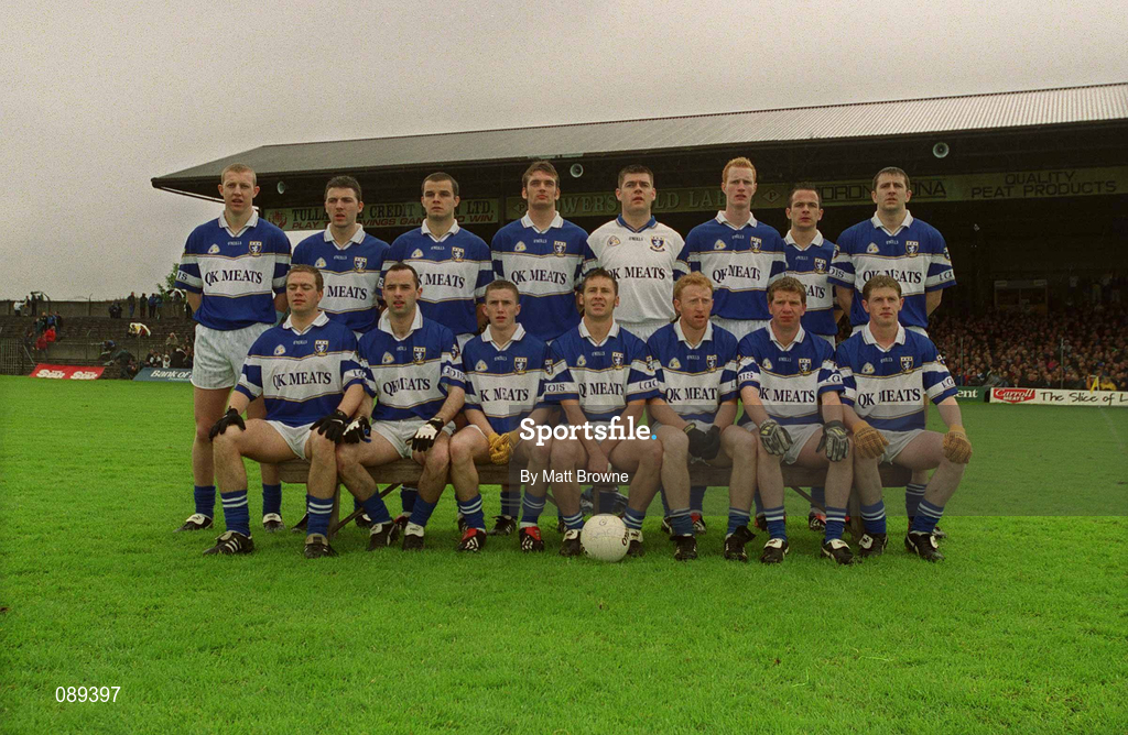 26 May 2002; The Laois panel prior to the Bank of Ireland Leinster Senior Football Championship Quarter-Final match between Offaly and Laois at O'Connor Park in Tullamore, Offaly. Photo by Matt Browne/Sportsfile