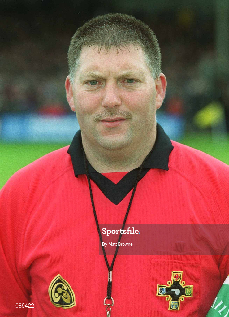 26 May 2002; Referee Michael Conway during the Bank of Ireland Leinster Senior Football Championship Quarter-Final match between Offaly and Laois at O'Connor Park in Tullamore, Offaly. Photo by Matt Browne/Sportsfile