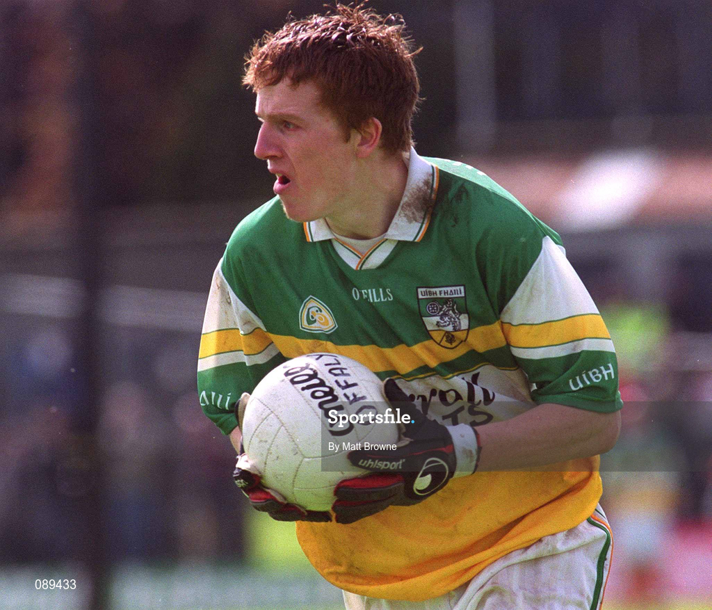 26 May 2002; Pascal Kellaghan of Offaly during the Bank of Ireland Leinster Senior Football Championship Quarter-Final match between Offaly and Laois at O'Connor Park in Tullamore, Offaly. Photo by Matt Browne/Sportsfile
