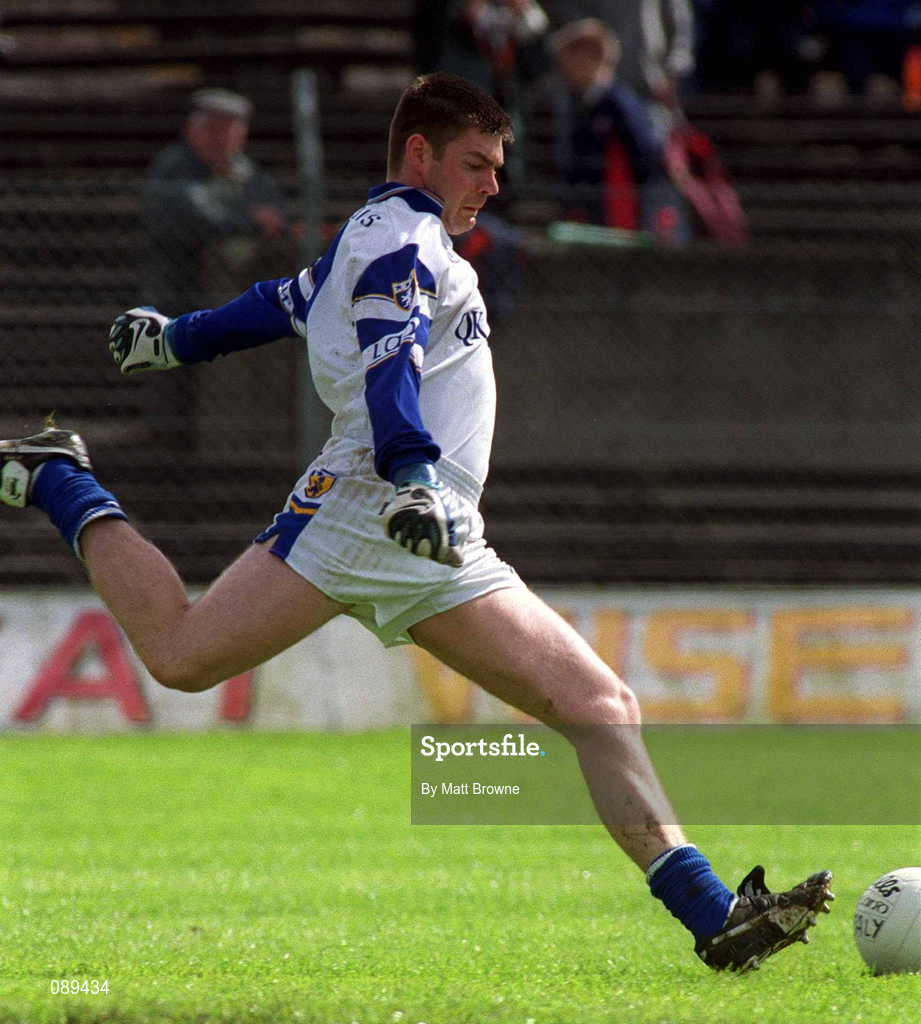 26 May 2002; Fergal Byron of Laois during the Bank of Ireland Leinster Senior Football Championship Quarter-Final match between Offaly and Laois at O'Connor Park in Tullamore, Offaly. Photo by Matt Browne/Sportsfile