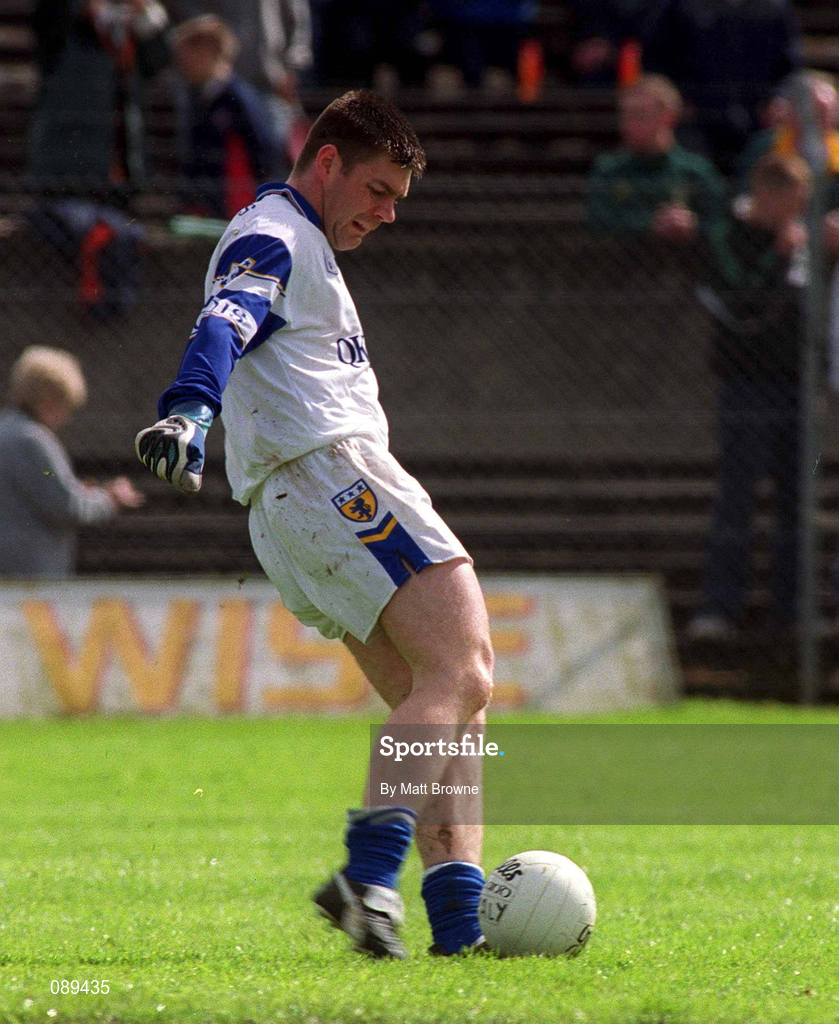 26 May 2002; Fergal Byron of Laois during the Bank of Ireland Leinster Senior Football Championship Quarter-Final match between Offaly and Laois at O'Connor Park in Tullamore, Offaly. Photo by Matt Browne/Sportsfile