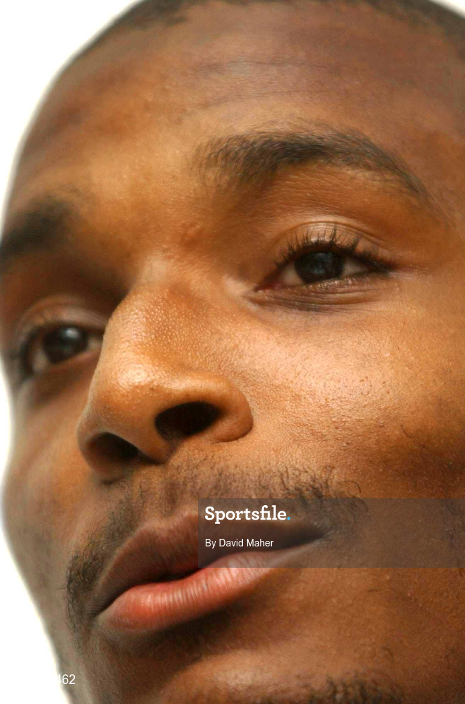 30 May 2002; Clinton Morrison during a press conference at Izumo Sports Park in Izumo, Japan, ahead of their first FIFA World Cup 2002 Group E match against Cameroon. Photo by David Maher/Sportsfile