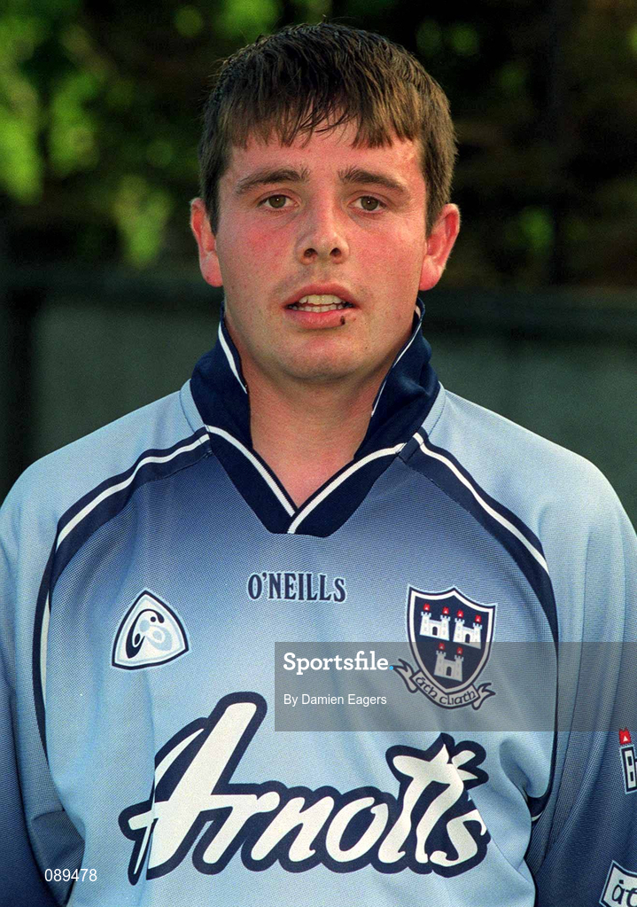 22 May 2002; David Donnelly during a Dublin Hurling squad portraits session. Photo by Damien Eagers/Sportsfile