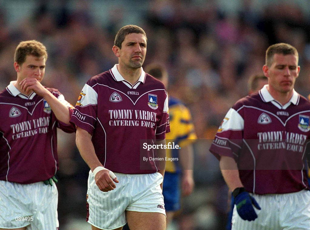 19 May 2002; Kevin Walsh of Galway during the pre-match parade prior to the Bank of Ireland Connacht Senior Football Championship Quarter-Final match between Roscommon and Galway at Dr Hyde Park in Roscommon. Photo by Damien Eagers/Sportsfile