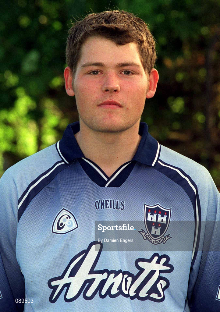 22 May 2002; David Curtin during a Dublin Hurling squad portraits session. Photo by Damien Eagers/Sportsfile