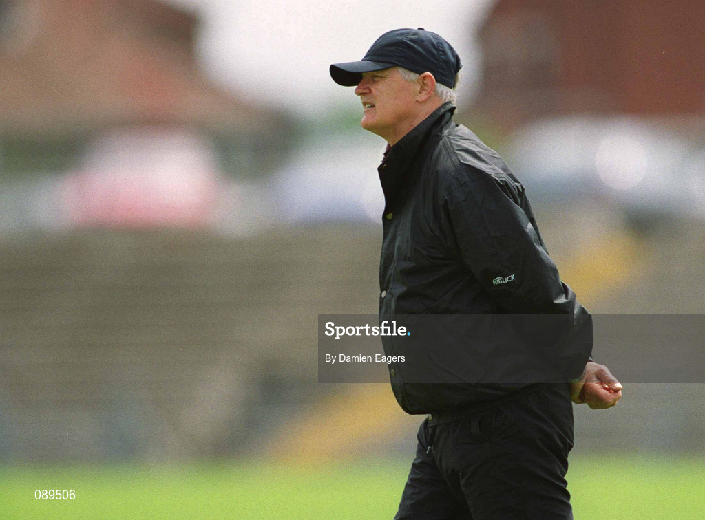 25 May 2002; Down manager Jimmy O'Reilly during the Guinness Ulster Senior Hurling Championship Semi-Final match between Down and Derry at Casement Park in Belfast. Photo by Damien Eagers/Sportsfile