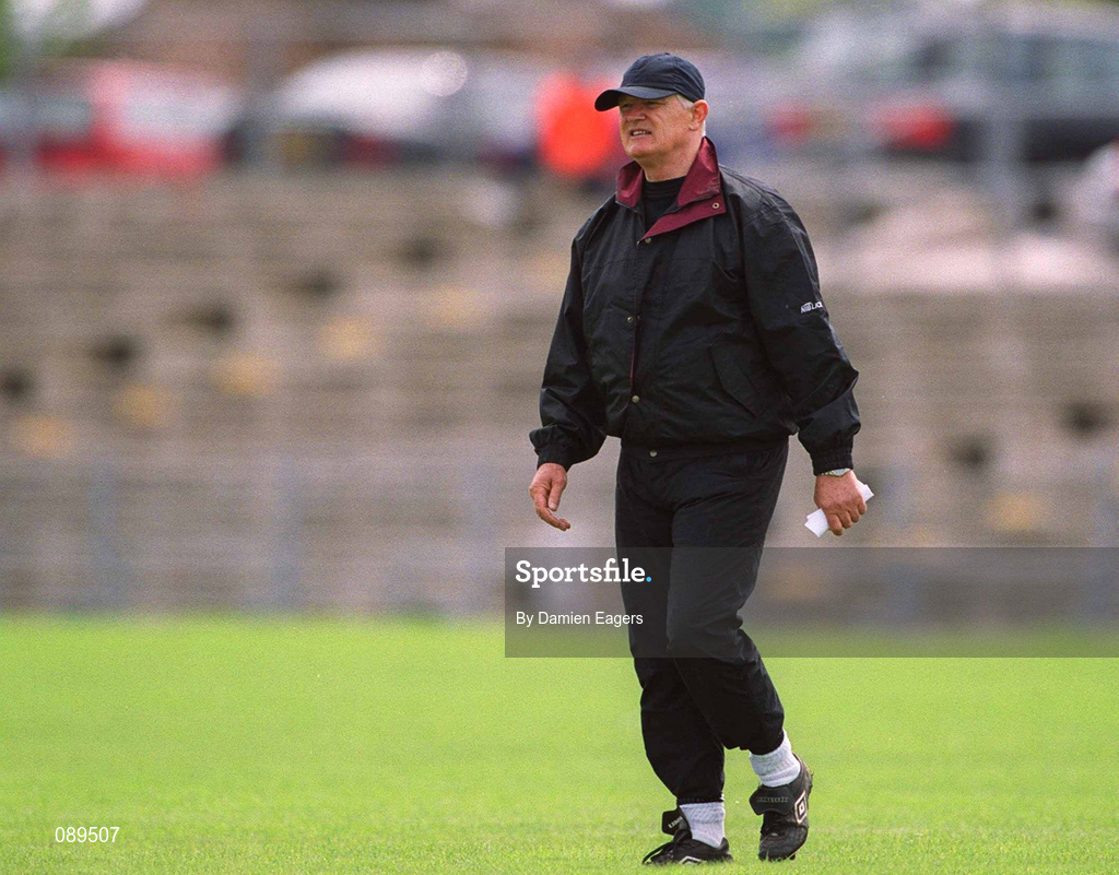 25 May 2002; Down manager Jimmy O'Reilly during the Guinness Ulster Senior Hurling Championship Semi-Final match between Down and Derry at Casement Park in Belfast. Photo by Damien Eagers/Sportsfile