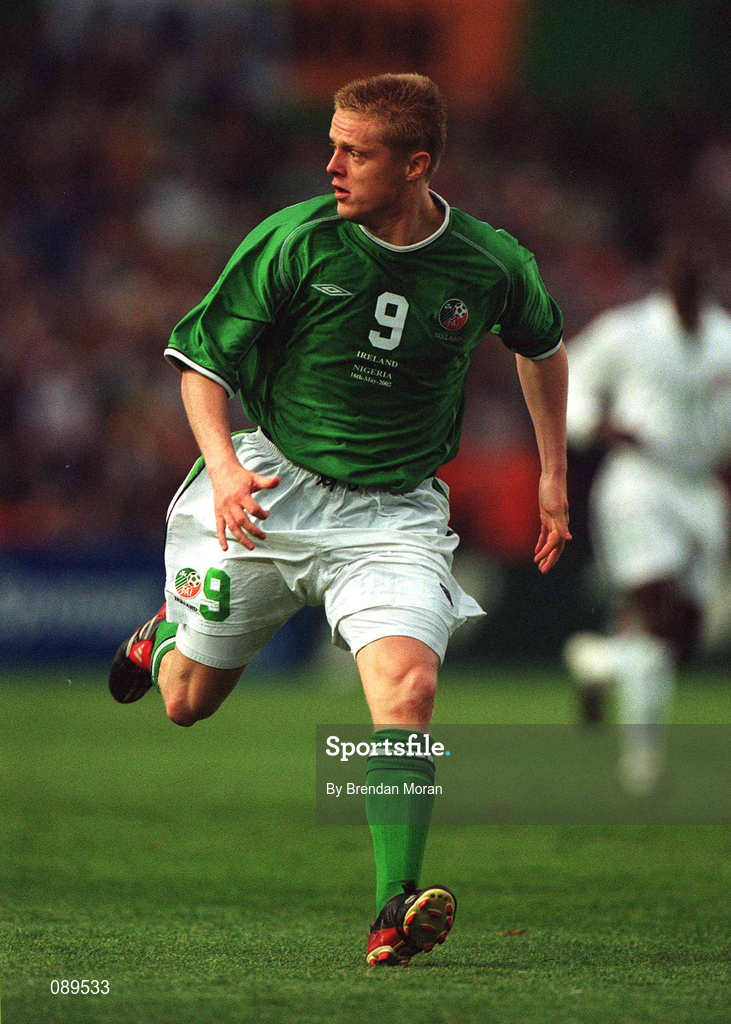 16 May 2002; Damien Duff of Republic of Ireland during the International Friendly match between Republic of Ireland and Nigeria at Lansdowne Road in Dublin. Photo by Brendan Moran/Sportsfile