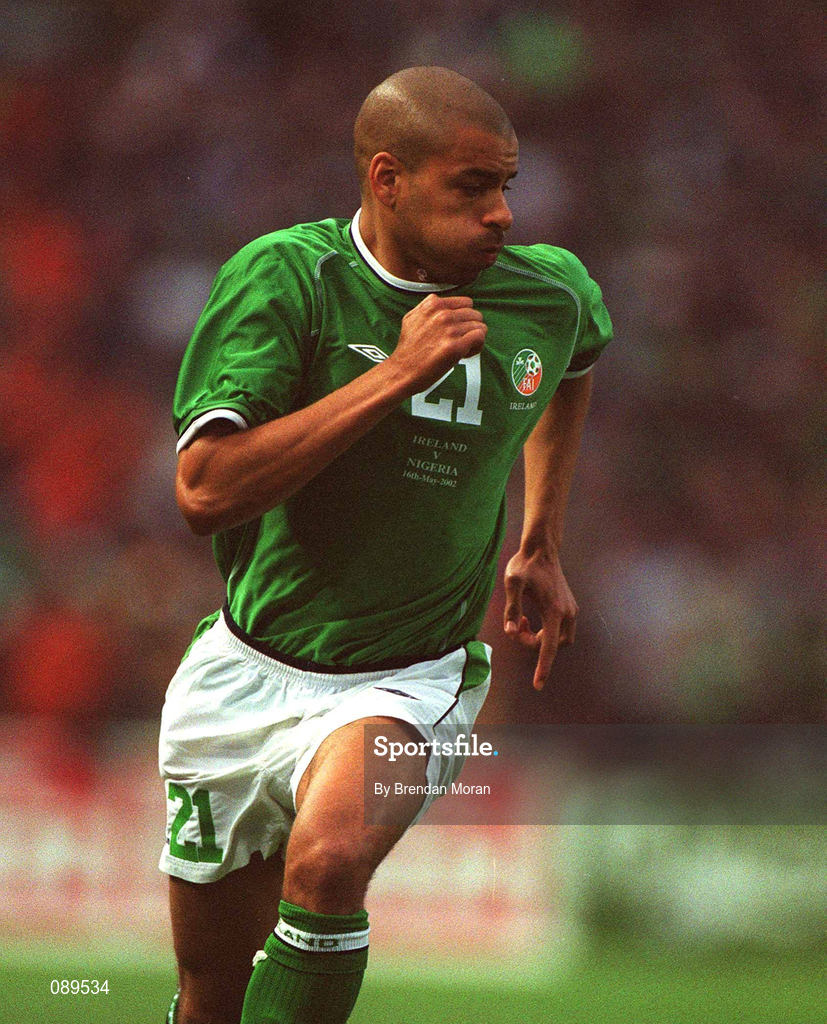 16 May 2002; Stephen Reid of Republic of Ireland during the International Friendly match between Republic of Ireland and Nigeria at Lansdowne Road in Dublin. Photo by Brendan Moran/Sportsfile