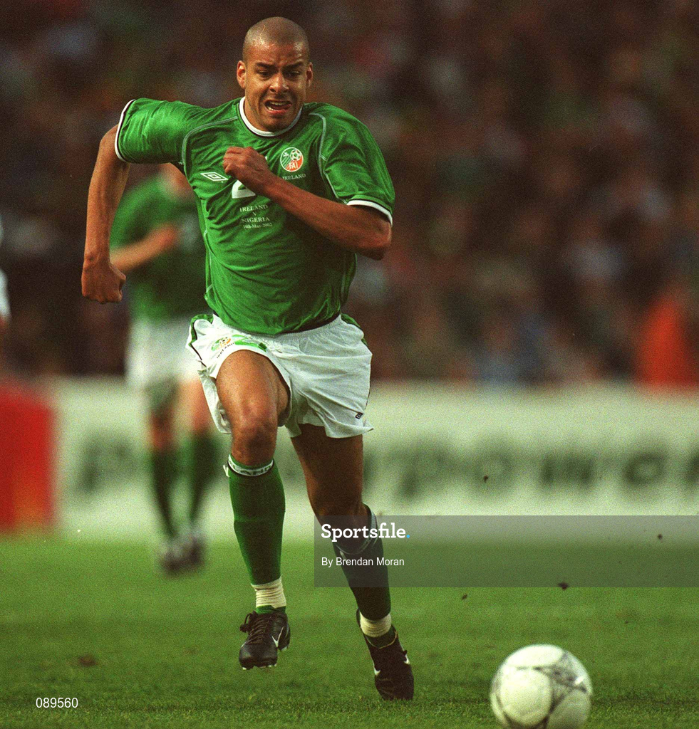 16 May 2002; Stephen Reid of Republic of Ireland during the International Friendly match between Republic of Ireland and Nigeria at Lansdowne Road in Dublin. Photo by Brendan Moran/Sportsfile