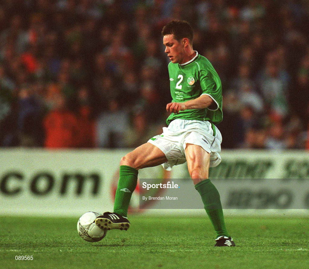 16 May 2002; Steve Finnan of Republic of Ireland during the International Friendly match between Republic of Ireland and Nigeria at Lansdowne Road in Dublin. Photo by Brendan Moran/Sportsfile